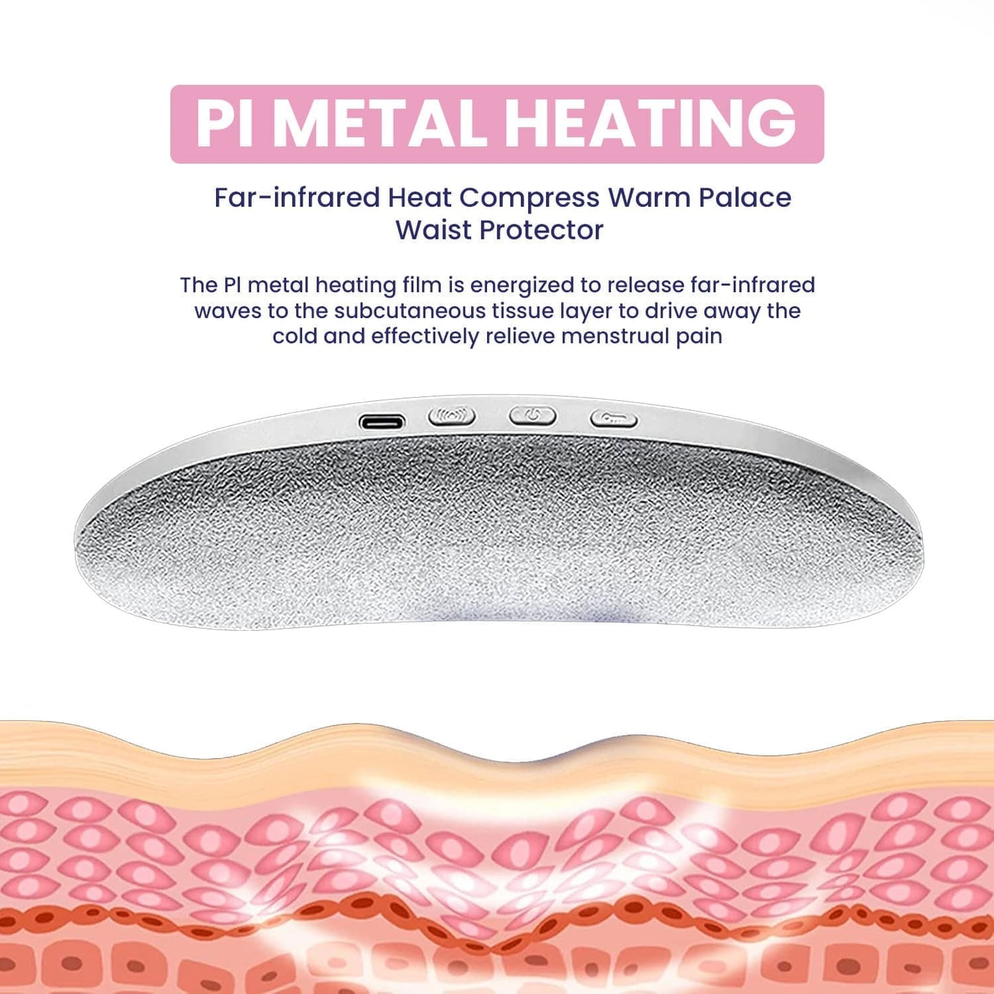 2-in-1 Period Pain Relief Belt & Heating Massager