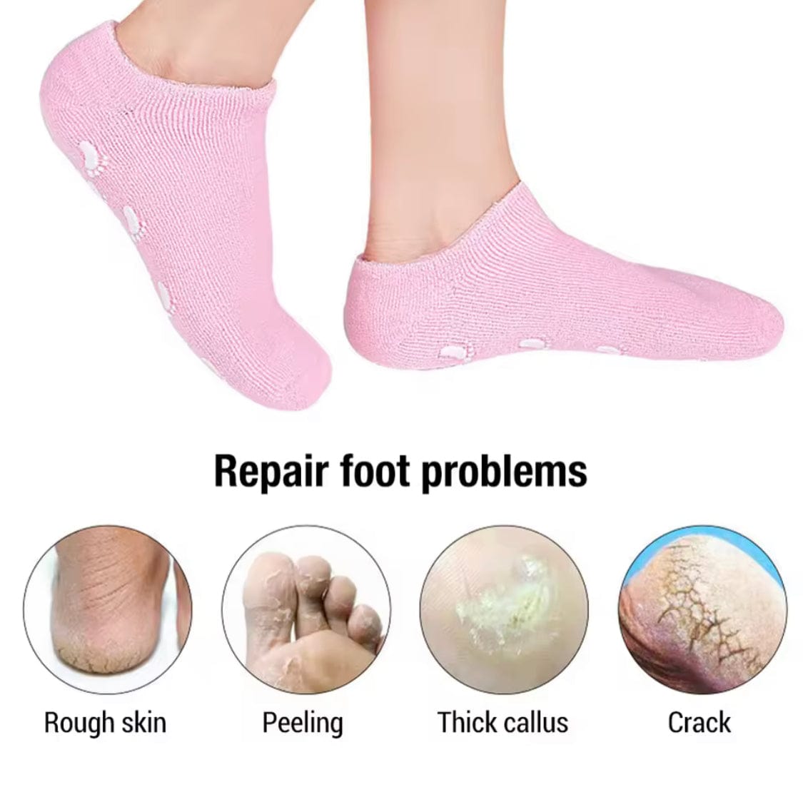 SPA Jell Silicone Socks Moisturizing Sock Silicone Heel Sock